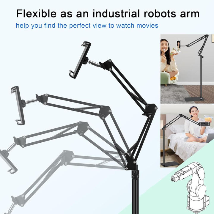 Suporte de Chão Ajustável para Tablets e Celulares – Liberdade com Estilo e Estabilidade Dropea