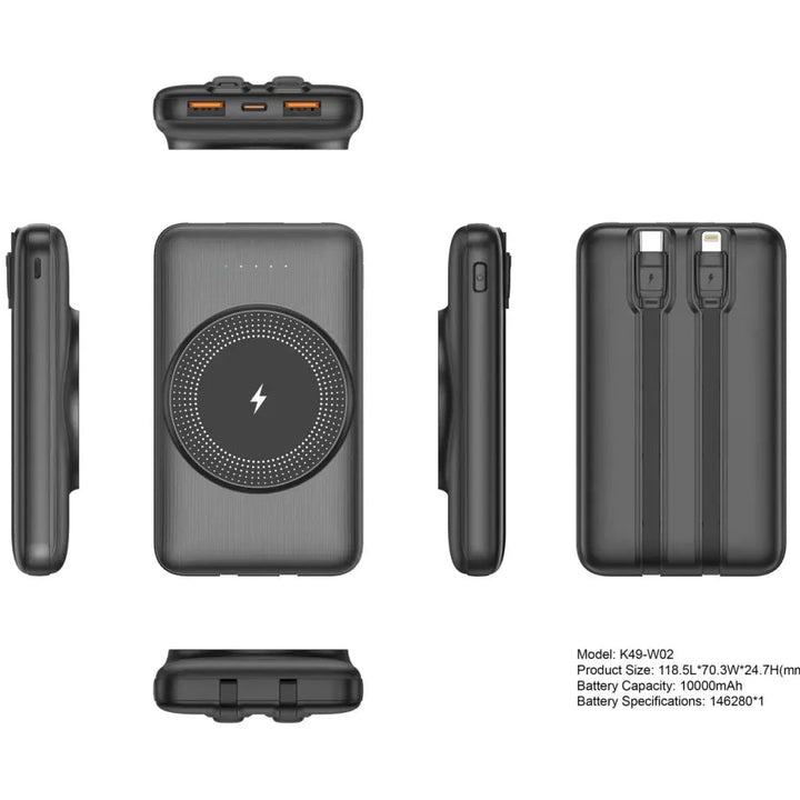 Acumulador/Power Bank Magnético 10,000mAh Dropea