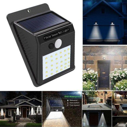 Pacote de 3 Focos Solares LED-30 com Sensor de Movimento – Iluminação inteligente Dropea