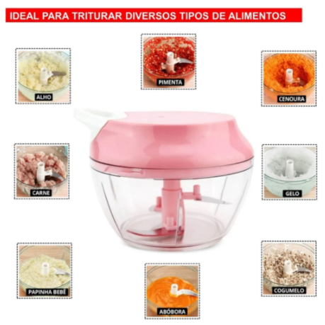 Mini Processador - Triturador de Alimentos Manual 3 Lâminas Minha loja