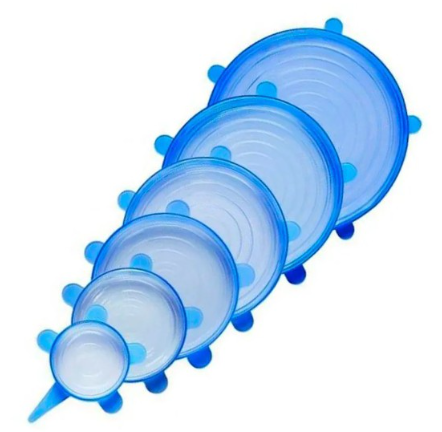 Kit 6 Tampas Silicone Ajustáveis Minha loja