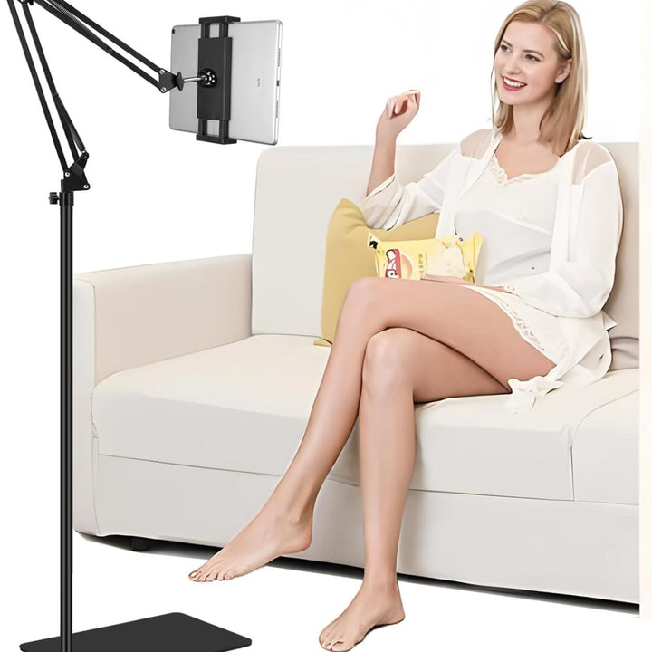 Suporte de Chão Ajustável para Tablets e Celulares – Liberdade com Estilo e Estabilidade Dropea